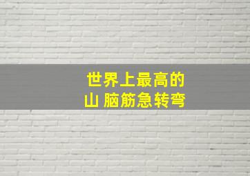 世界上最高的山 脑筋急转弯